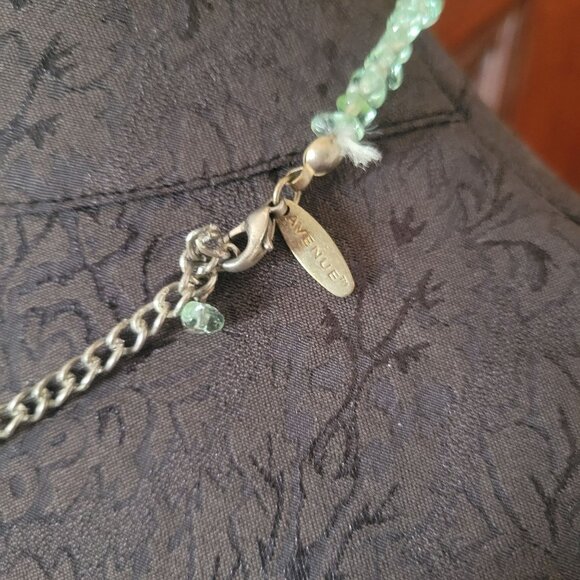 Avenue Green Peridot Beaded Necklace With Adjustable Chain - Picture 3 of 3